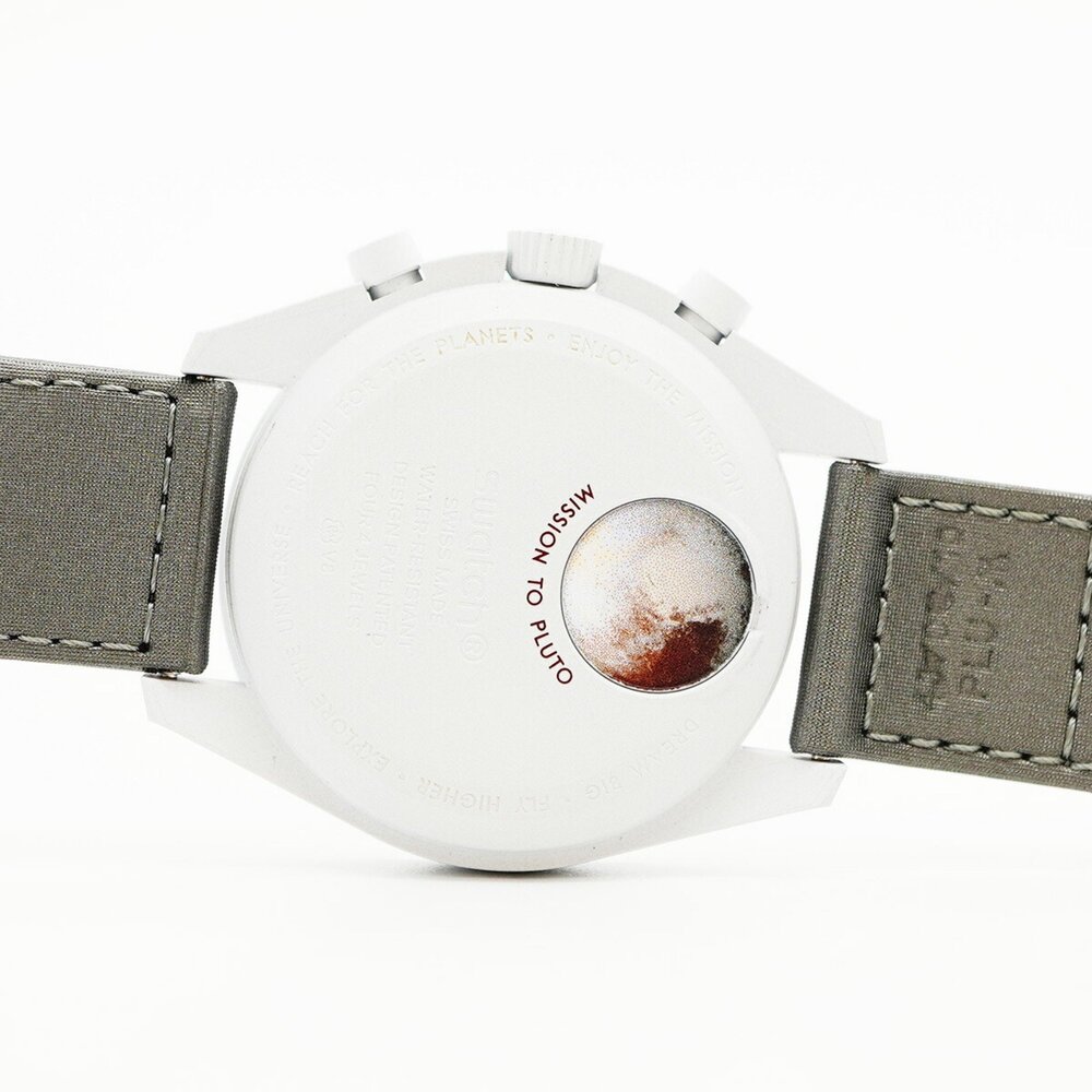 Swatch x Omega Mission to Pluto SO33M101 White Dial Men's Watch - Picture 6 of 11